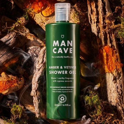 Мужской гель для душа Amber Vetiver 500 мл. Гель для душа с натуральными ингредиентами Mancave — фото 3