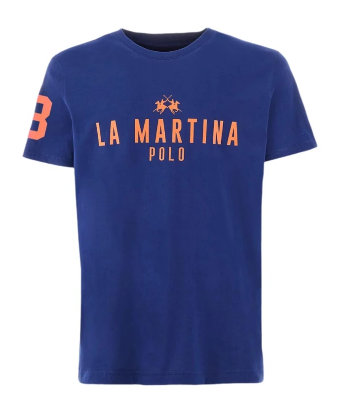 

Синяя футболка с коротким рукавом zmr322js La Martina, синий