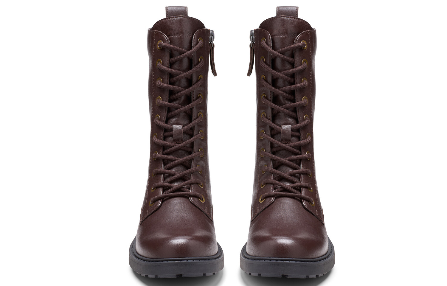 Ботинки женские Clarks Martin высокие на шнуровке, темно-коричневый — фото 3