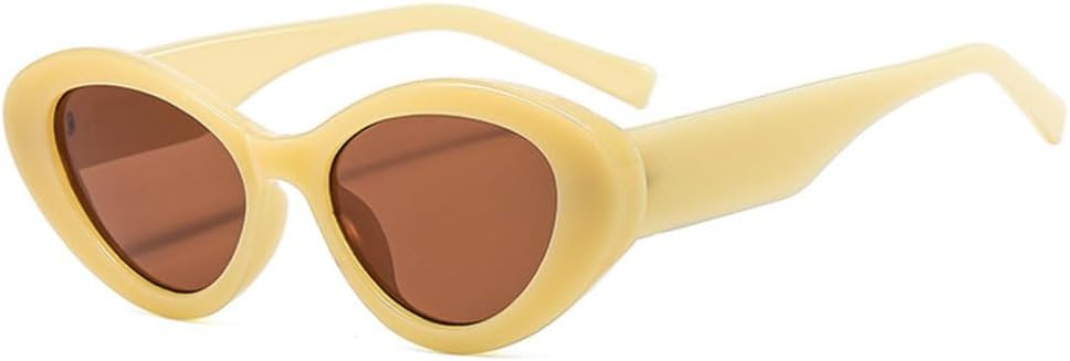 

Популярные модные солнцезащитные очки «кошачий глаз» желтого цвета, ретро-стиль, контрастные оттенки, защита от УФ-излучения UV400, овальные солнцезащитные очки для мужчин generic, Jelly Yellow Tea