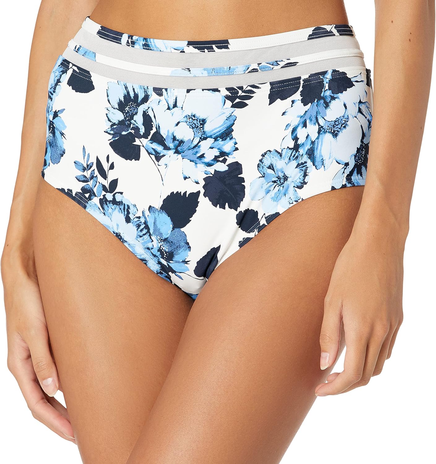 

Женские плавки-бикини Tommy Hilfiger с высокой талией и полным закрытием, Blue/White Floral