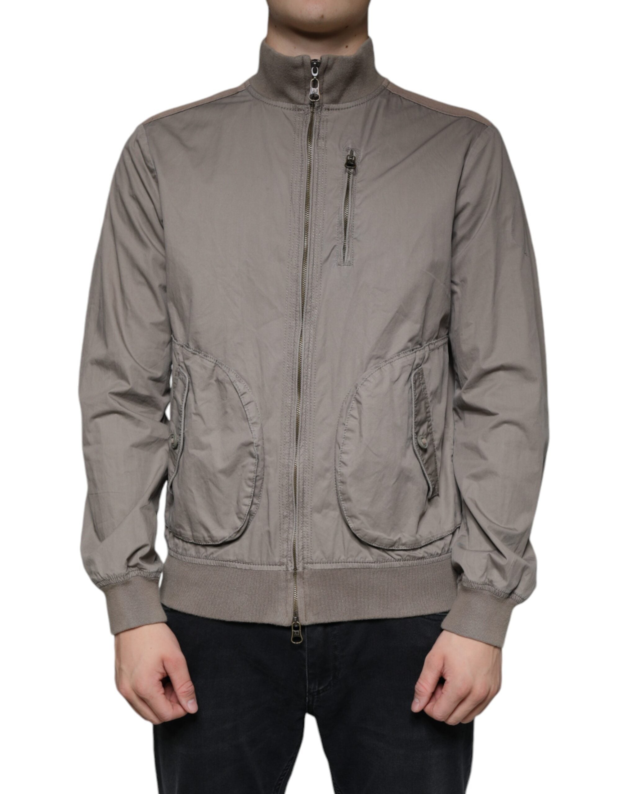 

Мужская куртка-бомбер Armani Jeans Cotton Full Zip с логотипом, коричневый
