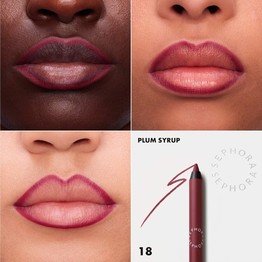 Яркий, стойкий карандаш для губ, сохраняющий свои свойства до 8 часов. SEPHORA COLLECTION, 0.04 oz /1.2 g, 18 Plum Syrup — фото 2
