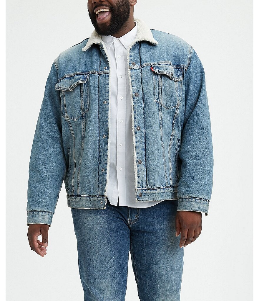 

Куртка Levi's Big & Tall Sherpa Trucker, синий