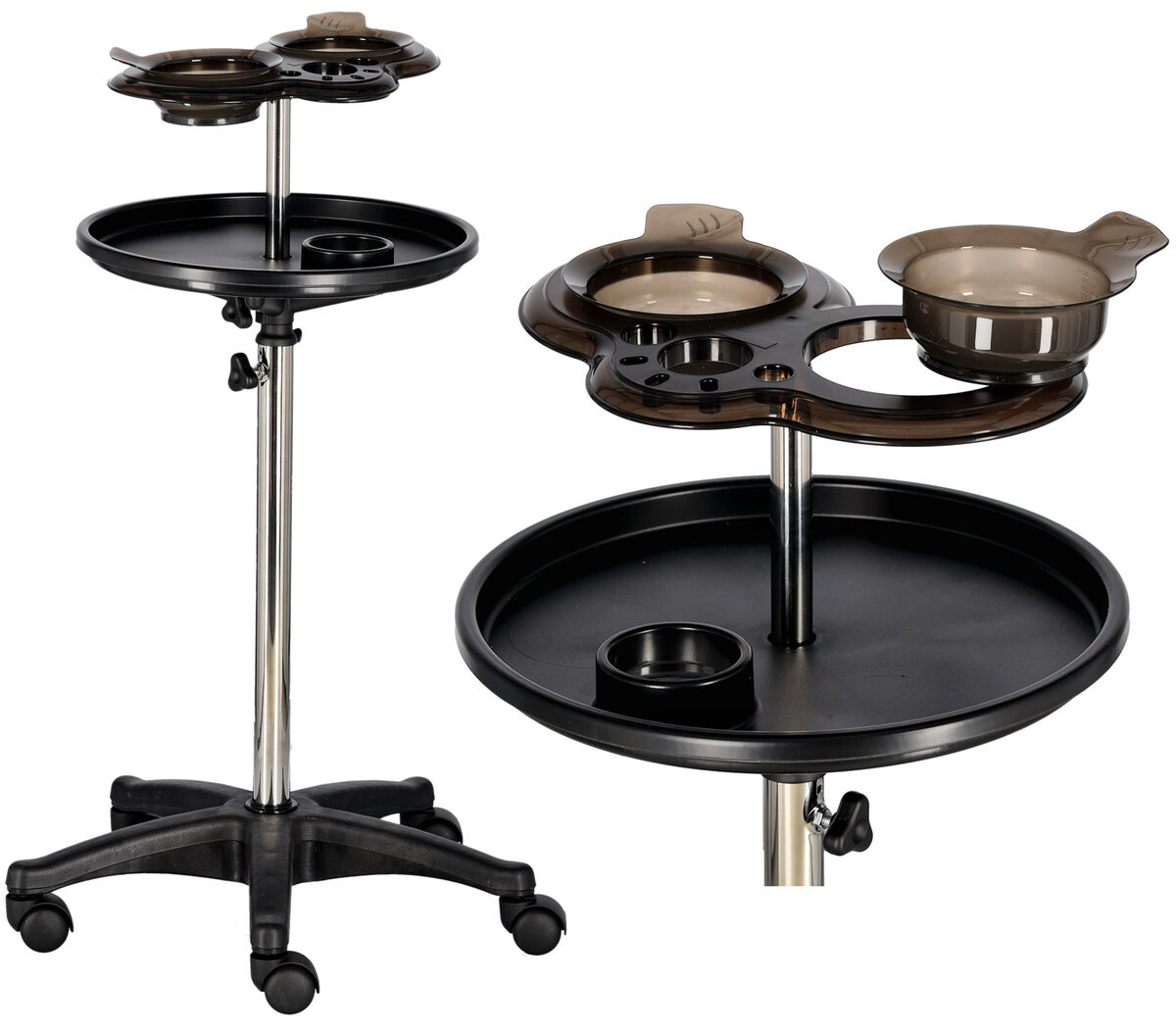 

Стол-тележка парикмахера на колесах для окрашивания Т0141-2 для салона красоты стол на штативе Calissimo