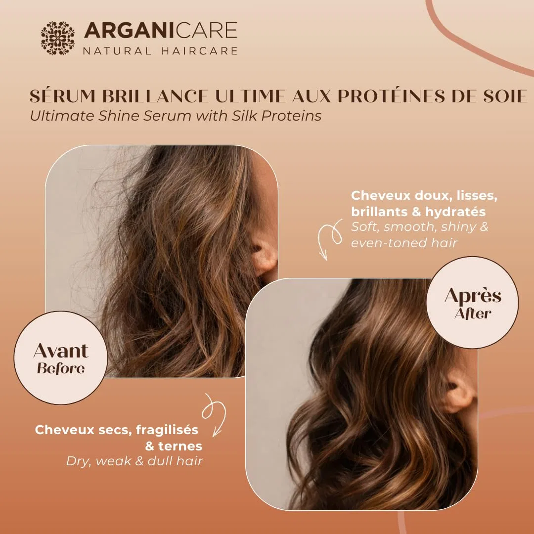 Сыворотка ARGANICARE Ultimate Shine с протеинами шелка 100 мл Arganicare — фото 3