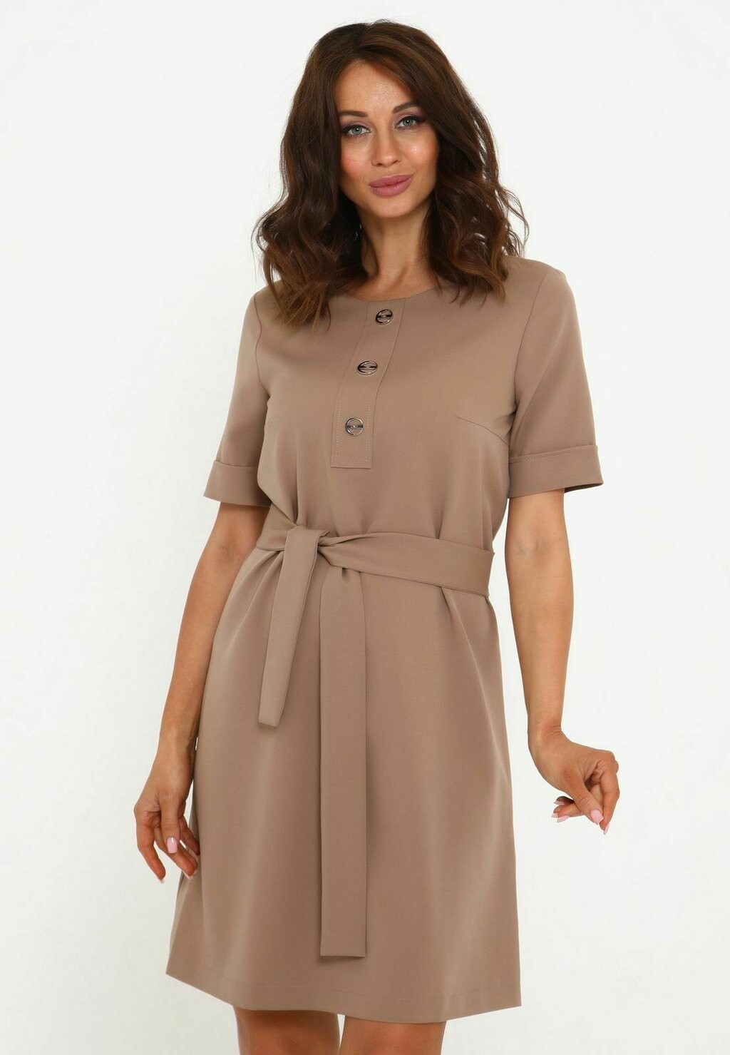 

Платье повседневное DREIVIERTELARM GERADE Awesome Apparel, цвет dark beige