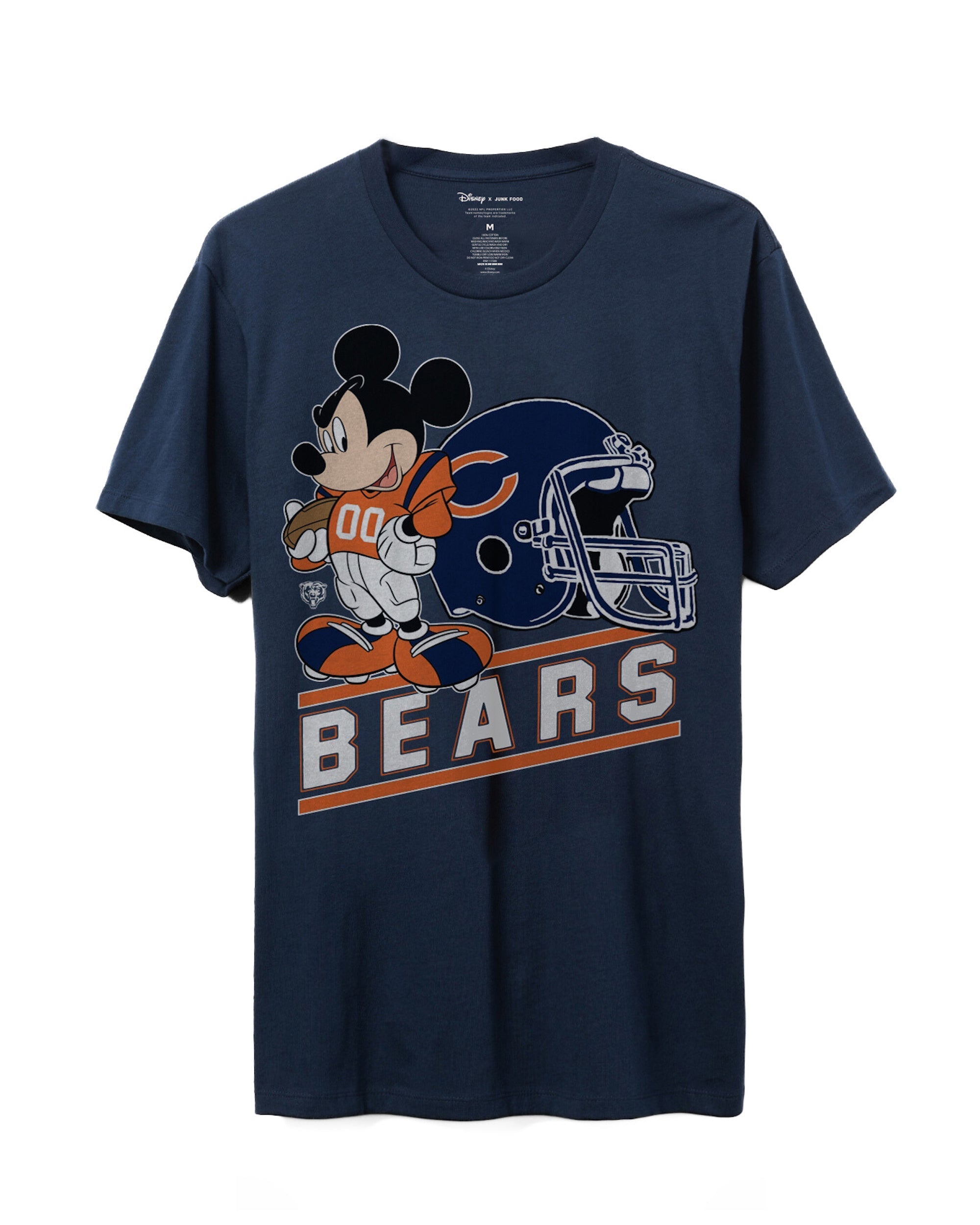 

Футболка фаната Bears Disney Mickey Come to Play Junk Food Clothing, темно-синий