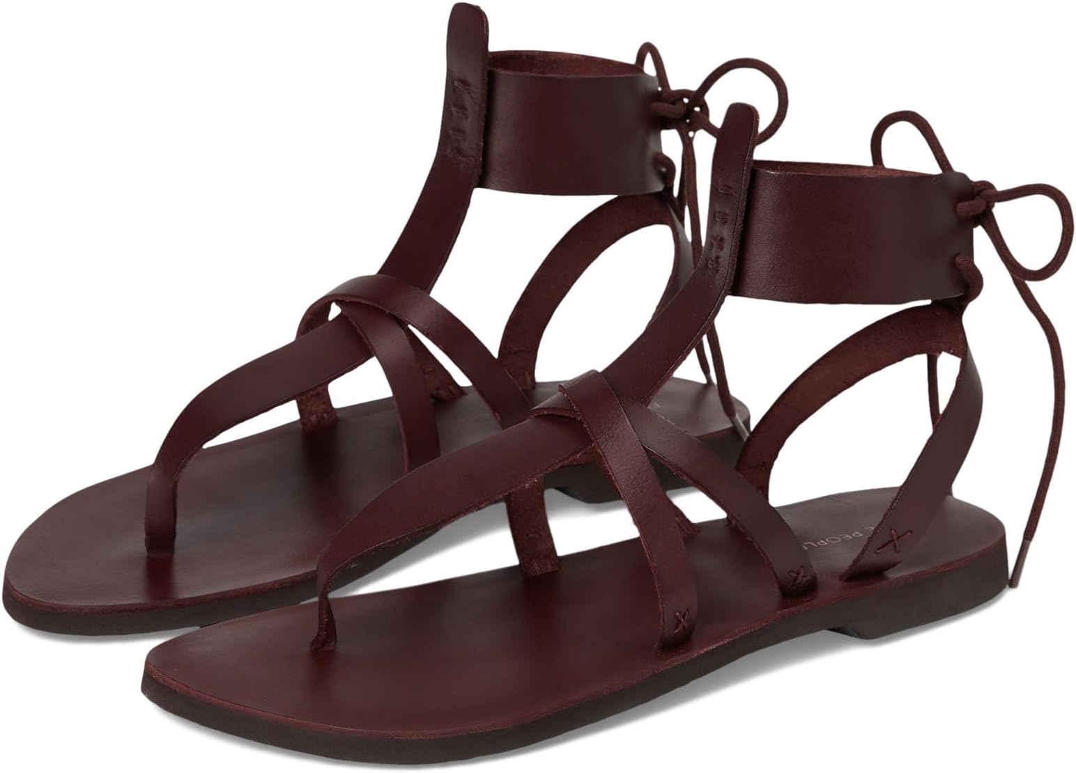 Сандалии Free People Vacation Day Wrap Sandal, цвет Dark Red