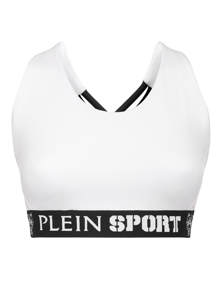 

Спортивный бюстгальтер без косточек Plein Sport, белый