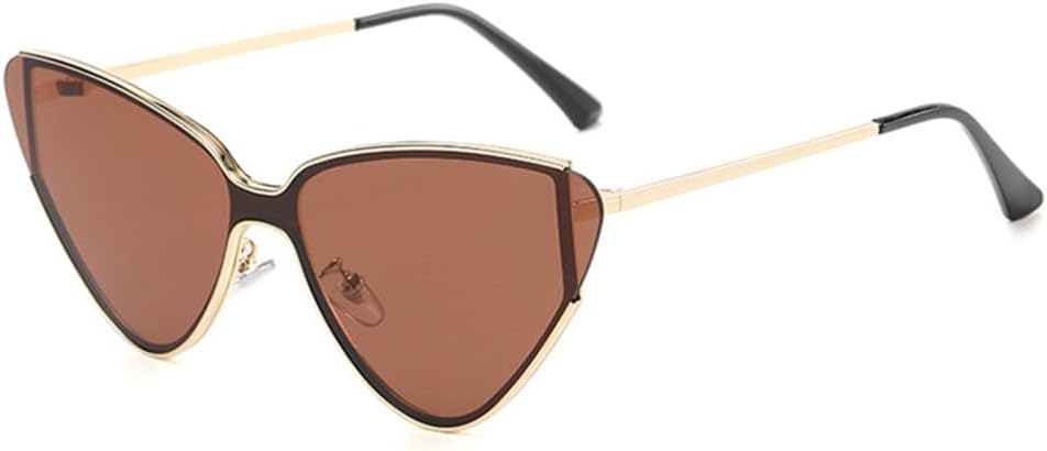 

Винтажные женские солнцезащитные очки в форме треугольника, «кошачий глаз», металлические солнцезащитные очки для активного отдыха, ретро-очки, уличная одежда, очки с защитой от УФ-излучения UV400 LANGSER, 2