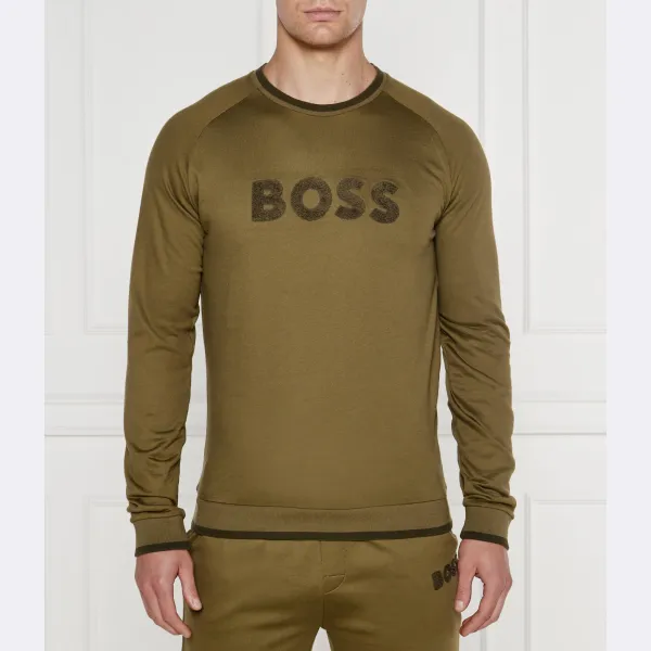 

Толстовка узкого кроя Boss, хаки