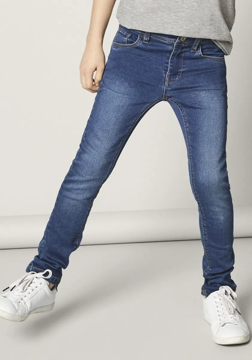 

Джинсы Name It стрейч "NKMTHEO DNMTHAYER COR1 SWE PANT", джинсовый