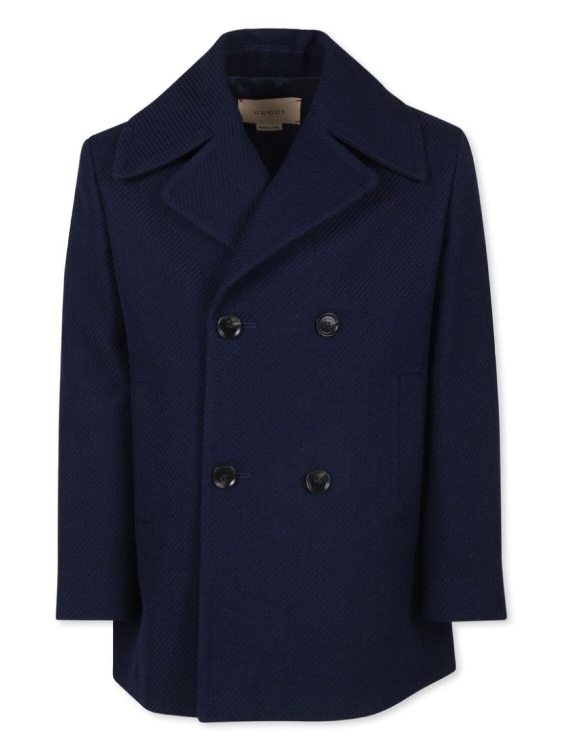

Шерстяное пальто Gucci Kids Web, синий