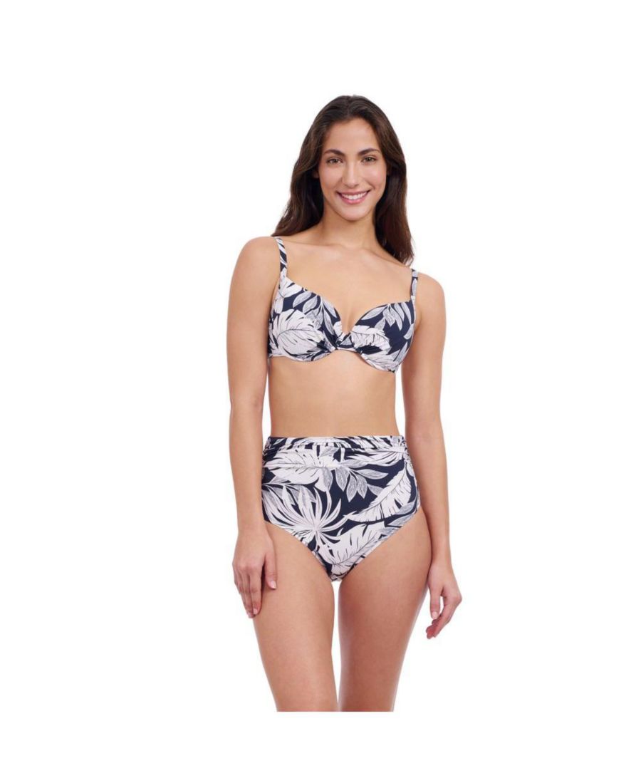 

Женский бикини-топ Malaya D Cup на косточках, бюстгальтер размера D Profile by Gottex, Navy white