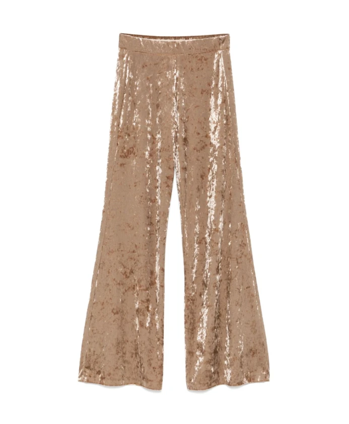 

Бежевые брюки с эластичным поясом и расклешенным низом. Forte Forte, бежевый