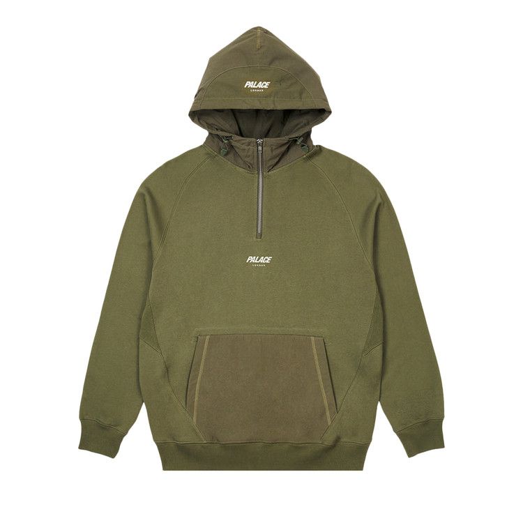 

Толстовка Palace 1/4 Zip Cotton Panel, Olive
