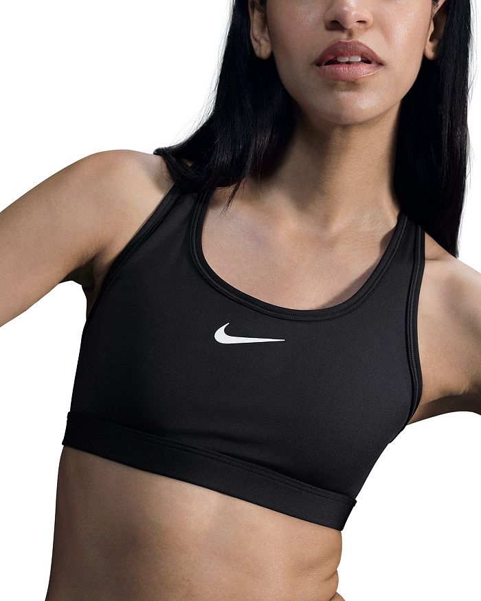 

Спортивный бра с ракербэком средней поддержки Nike, черный