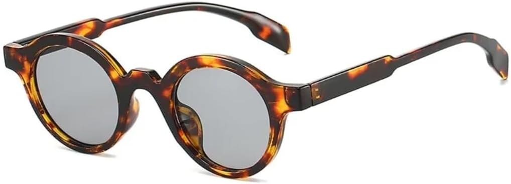 

Солнцезащитные очки с защитой UV400 | Маленькие круглые панк-очки с градиентными линзами | для женщин и мужчин, для занятий спортом на открытом воздухе и вождения LXLHWN, Leopard Grey