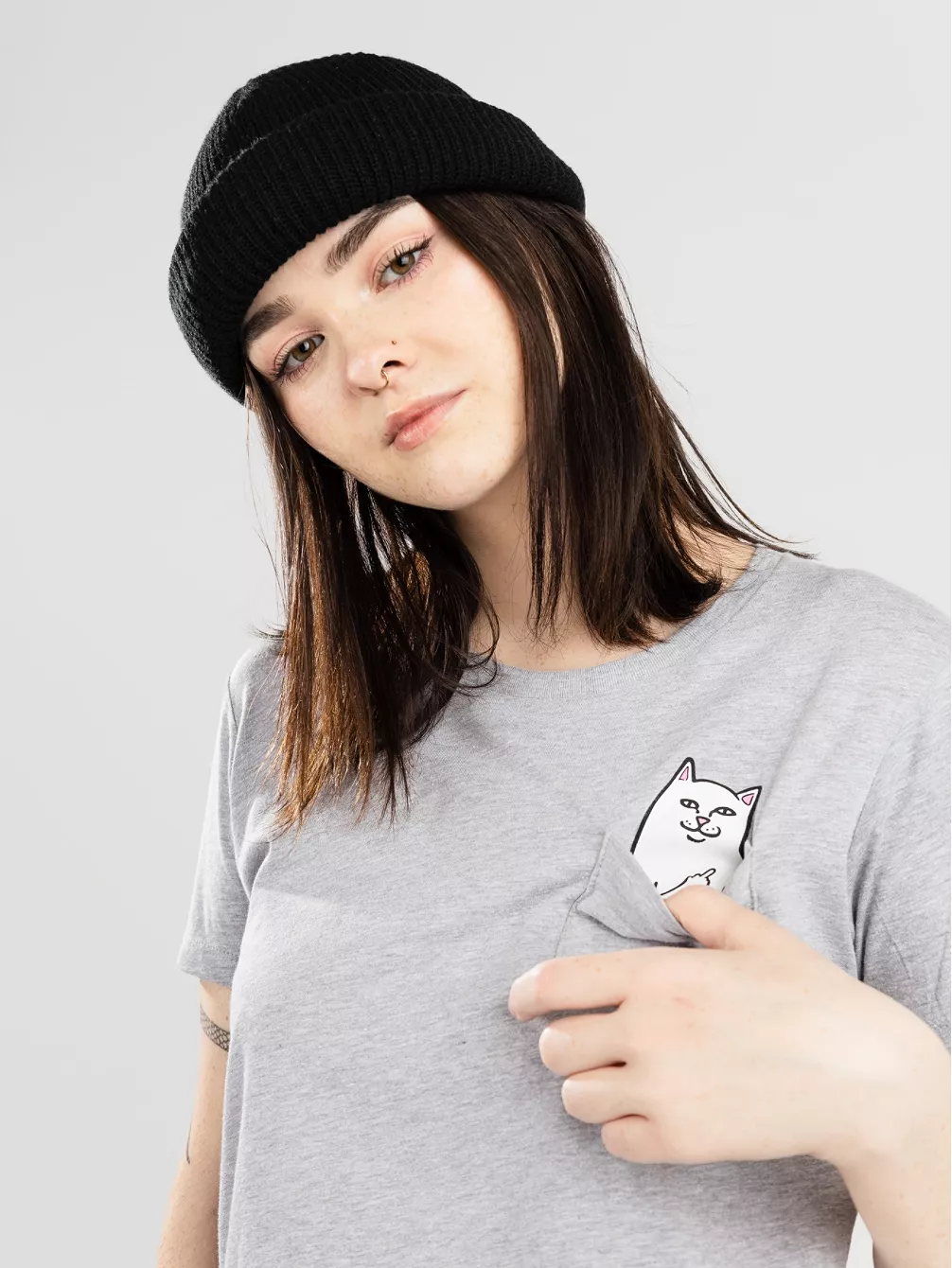 

Карманная футболка Lord Nermal Ripndip, серый