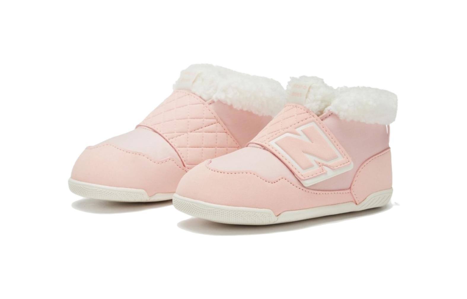 Износостойкие термостойкие полувысокие детские туфли для малышей розовые New Balance — фото 3