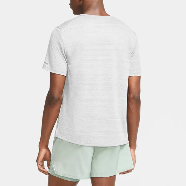 Футболка dri fit miler running с коротким рукавом Nike, белый — фото 2