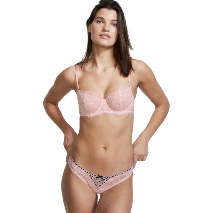 Женский бюстгальтер Victoria's Secret кружевной, светло-розовый