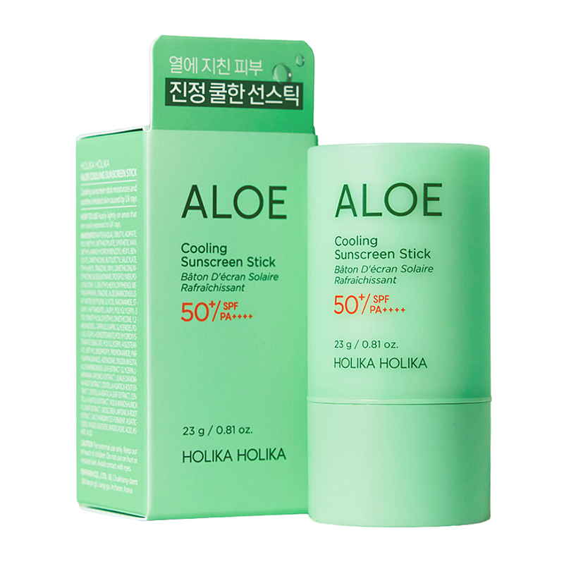 

Солнцезащитный крем-карандаш SPF50+ aloe cooling sunscreen stick spf50+ Holika Holika, 23 мл