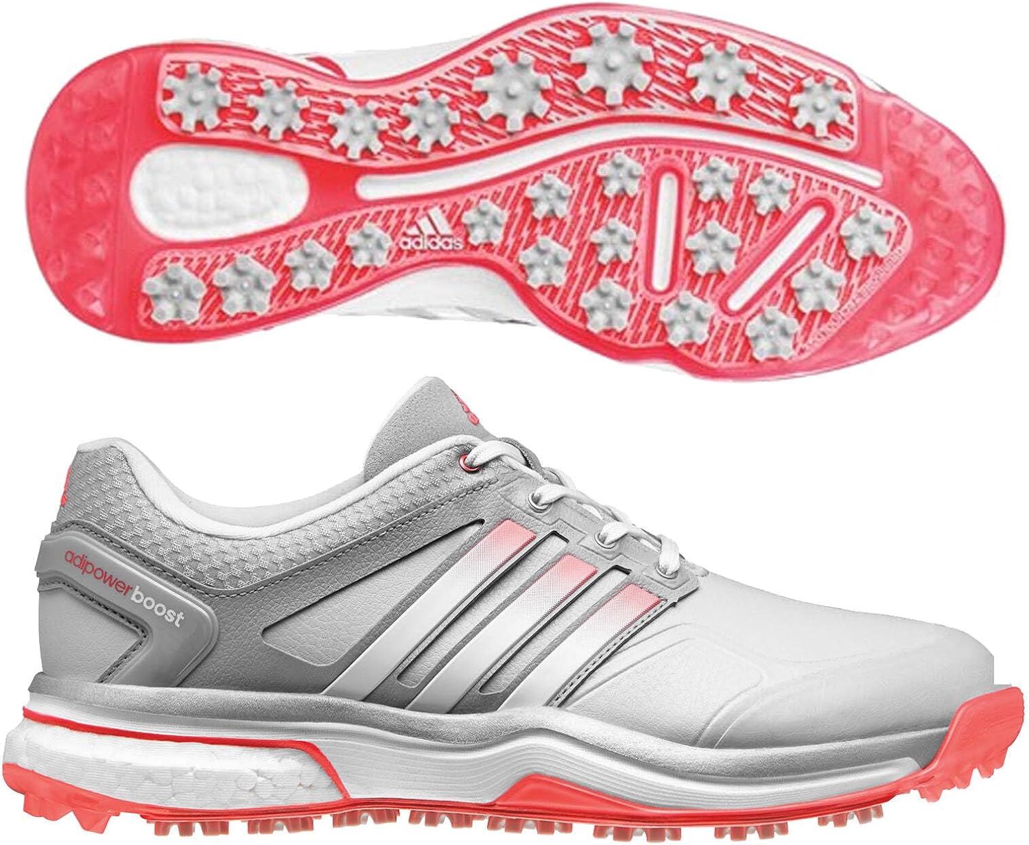 

Женские гольф-кроссовки adidas W Adipower Boost, белый/красный/серый