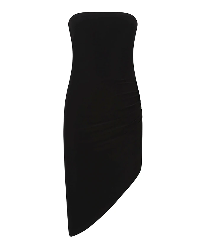 

Короткое платье без бретелей Norma Kamali, черный