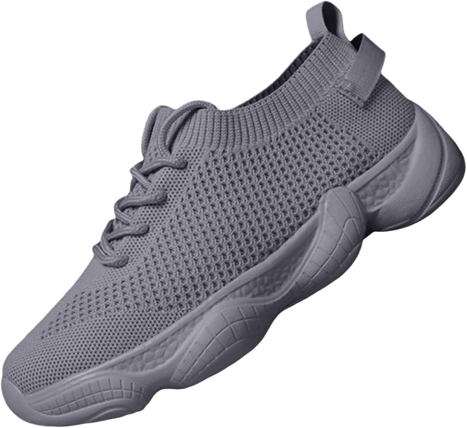 

Кроссовки для ходьбы для женщин и мужчин, вязаные, дышащие, противоскользящие, для бега и тенниса, слипоны с широкой носочной частью, обувь для спортзала, тренировок, легкие повседневные модные кроссовки Wabkderpu, серый