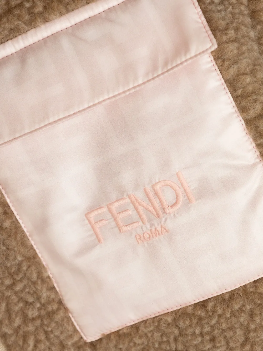 Куртка с карманами FENDI KIDS, коричневый — фото 3