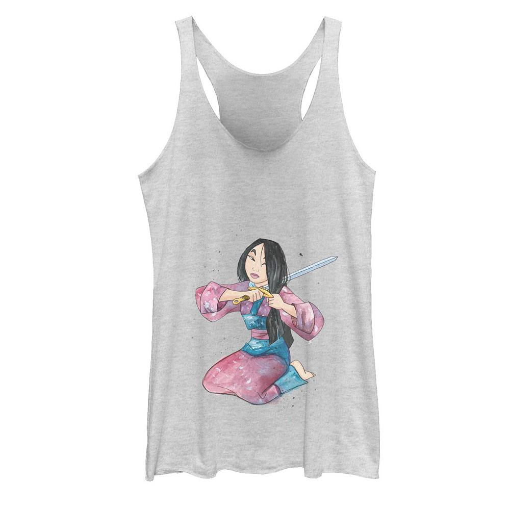 

Майка с графическим рисунком для юниоров Disney's Mulan First Cut Watercolor Pose Licensed Character, цвет White Heather