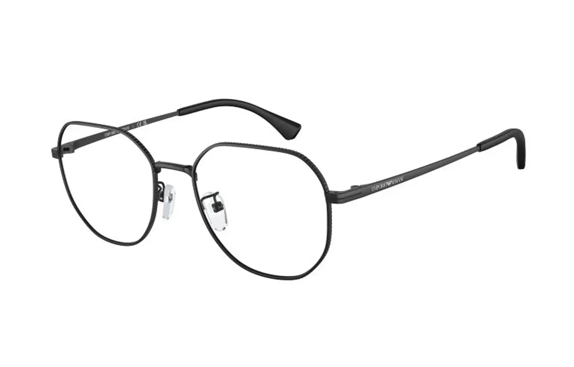 

EMPORIO ARMANI Мужская оправа для очков металлическая асимметричная черная, Black