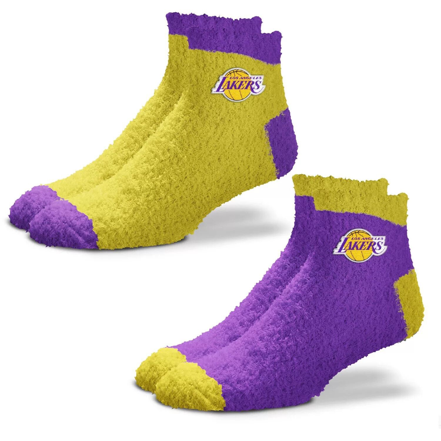 

Женские комплекты из 2 мягких носков для сна Los Angeles Lakers для босых ног Team Team