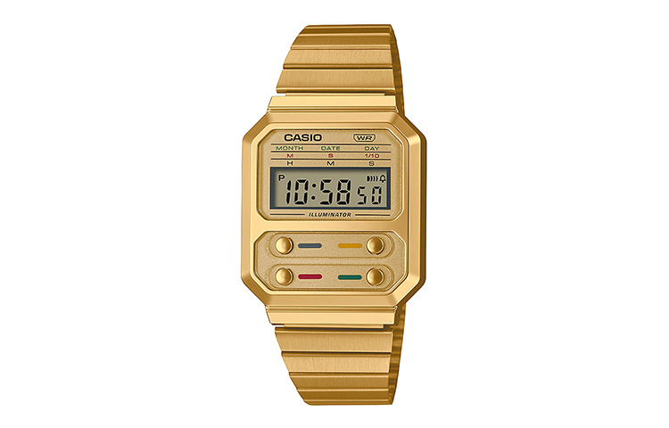 

Мужские молодежные золотые часы A100WEG-9APR CASIO