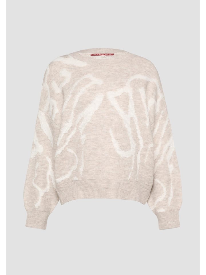 

Вязаный свитер 80X0_светло-бежевый QS