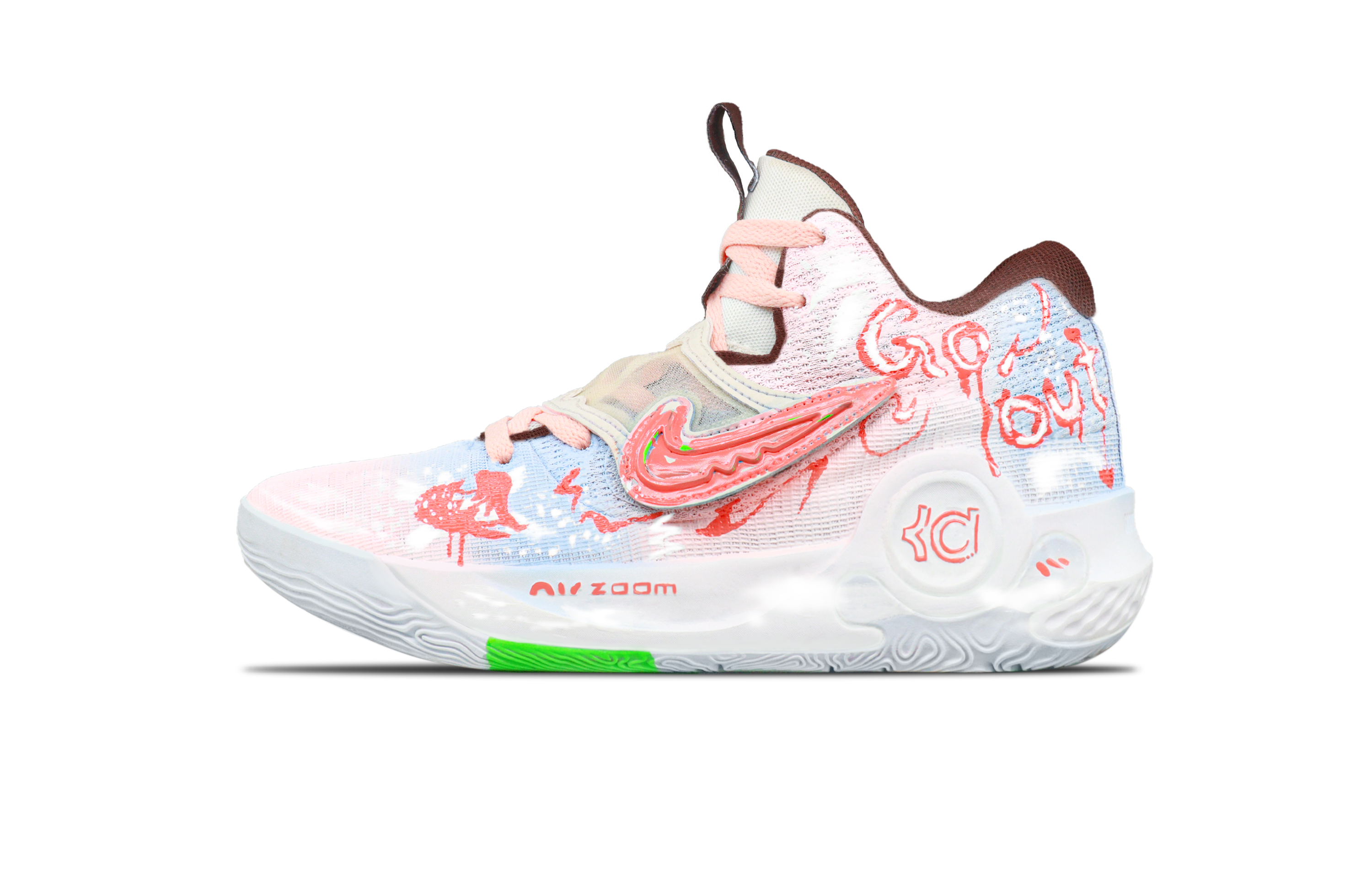 

Nike Баскетбольные кроссовки KD Trey 5 Low Top мужские розово-белые