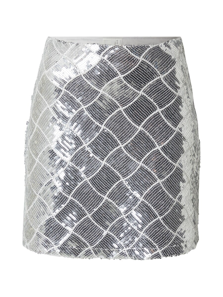 

Юбка мини YAS Skirt YASCHEKKA, серебряный