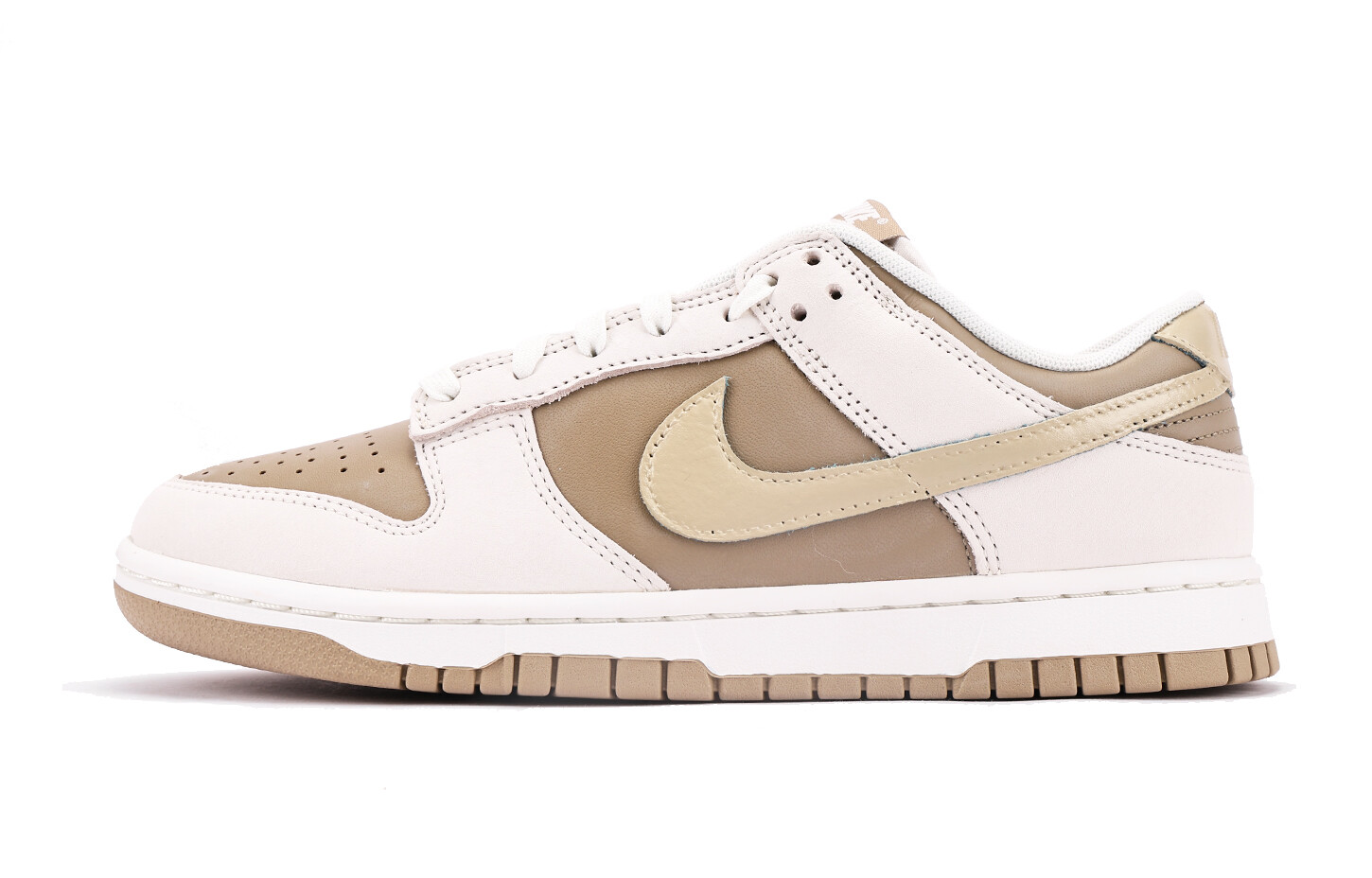 

Кроссовки Nike Dunk Skateboarding Shoes Unisex Low-top White/Brown, цвет Linen
