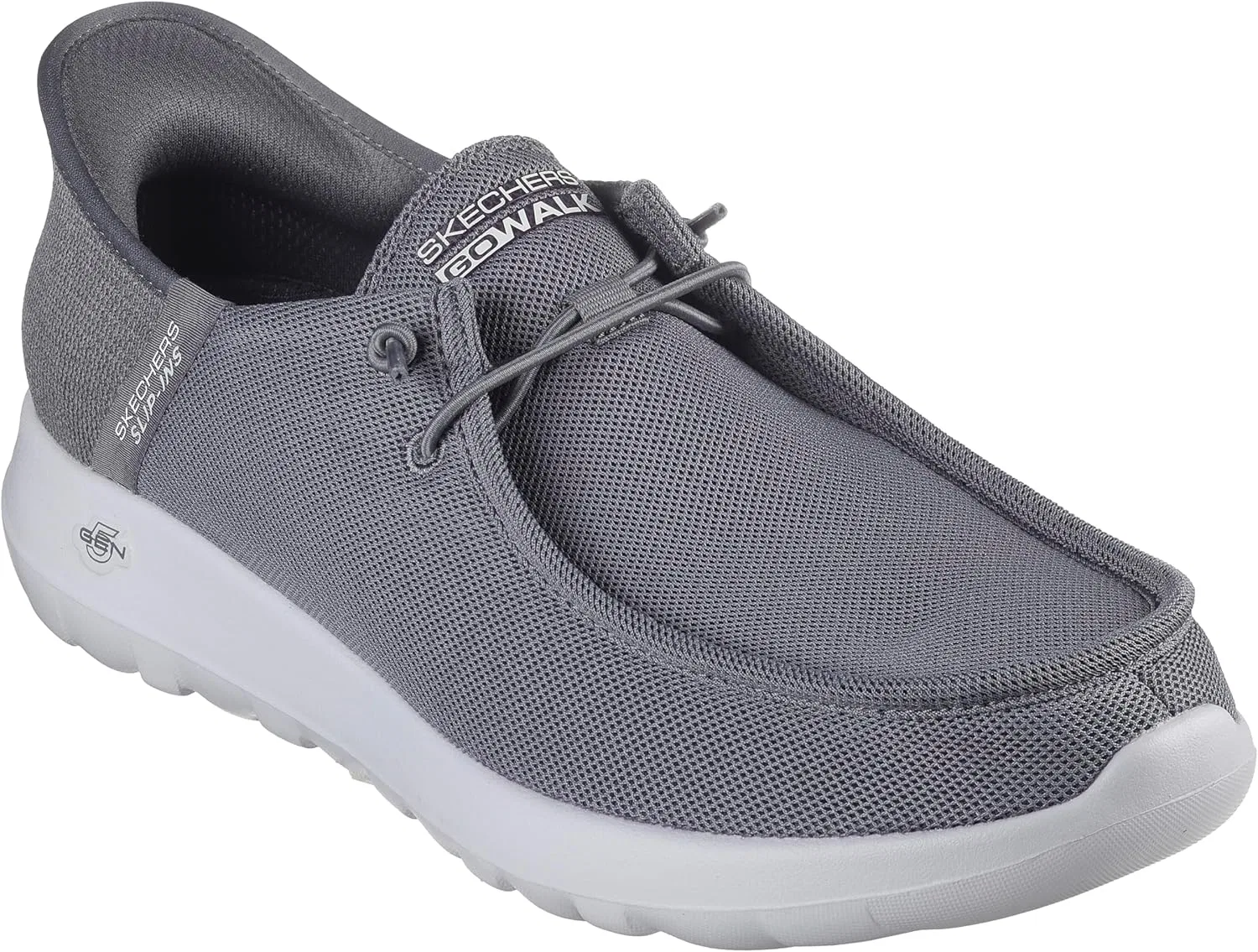 Мужские слипоны Skechers Hands-Free Go Walk Max - кроссовки без помощи рук, Gray — фото 3