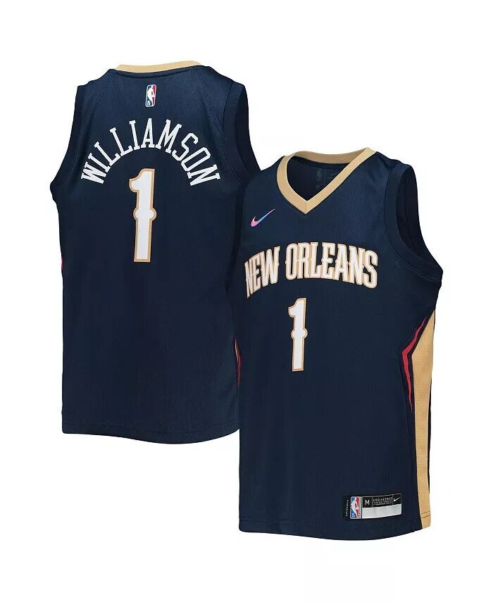 Джерси Big Boys Zion Williamson Navy New Orleans Pelicans 2021/22 Diamond Swingman — Icon Edition Nike — фото 2