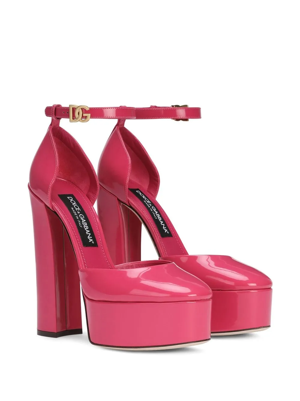 Лакированные туфли на платформе DOLCE & GABBANA, розовый — фото 2