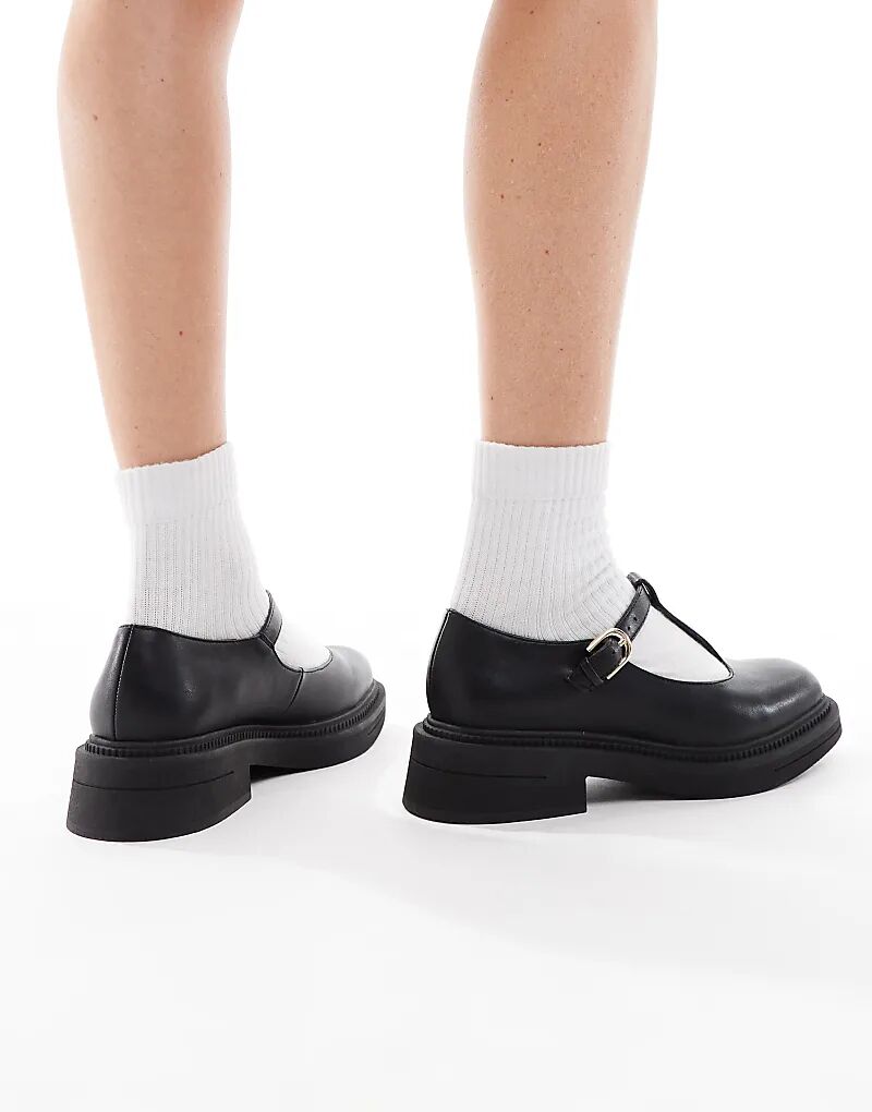 Туфли London Rebel Wide Fit Sophia на массивной подошве в стиле Мэри Джейн черного цвета — фото 3
