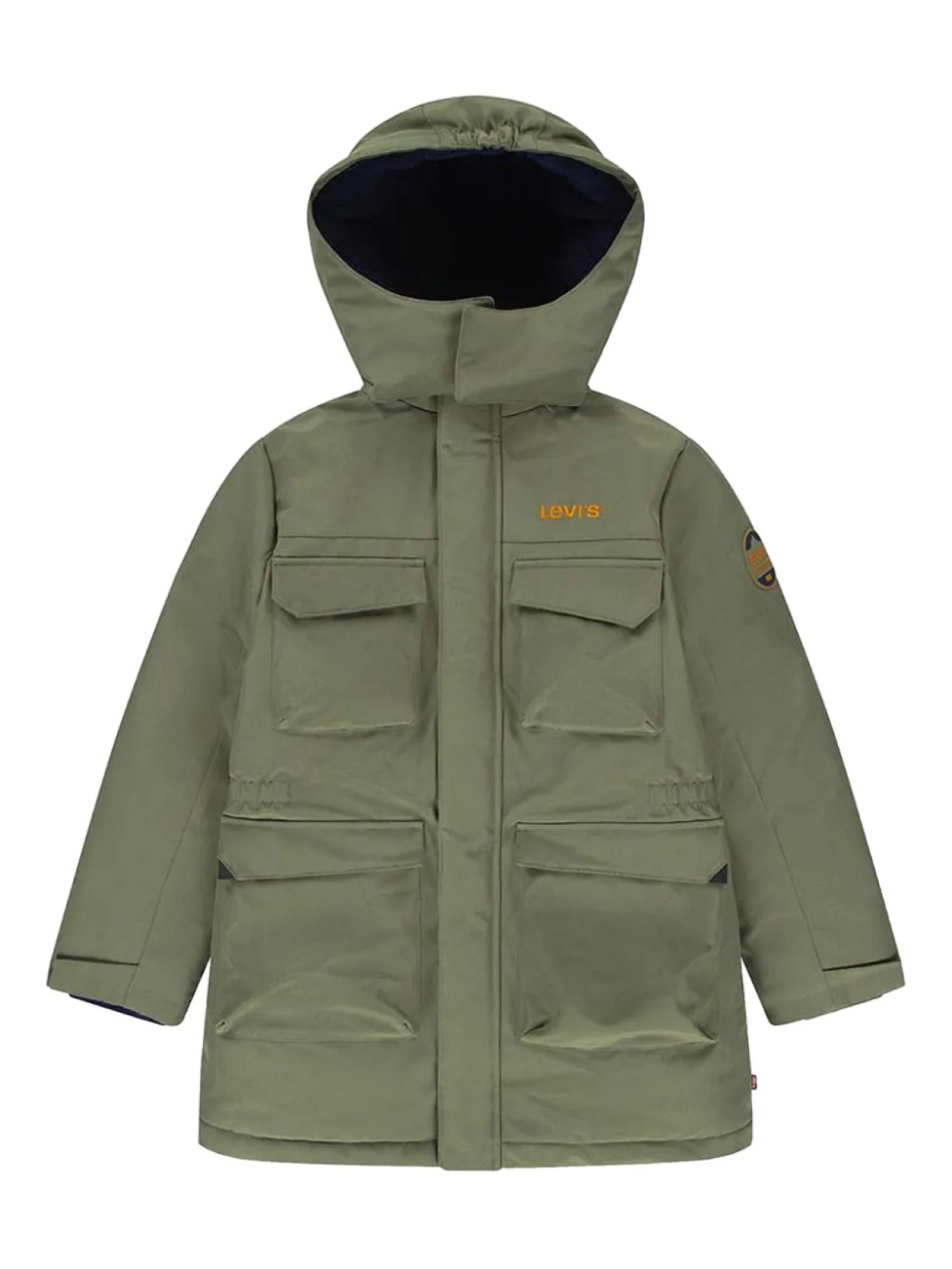 

Парка Levi's Kids с вышитым логотипом, зеленый