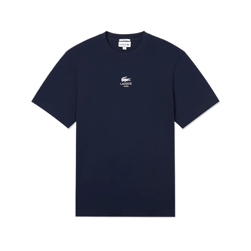 Футболка с принтом signature LACOSTE, розовый — фото 4