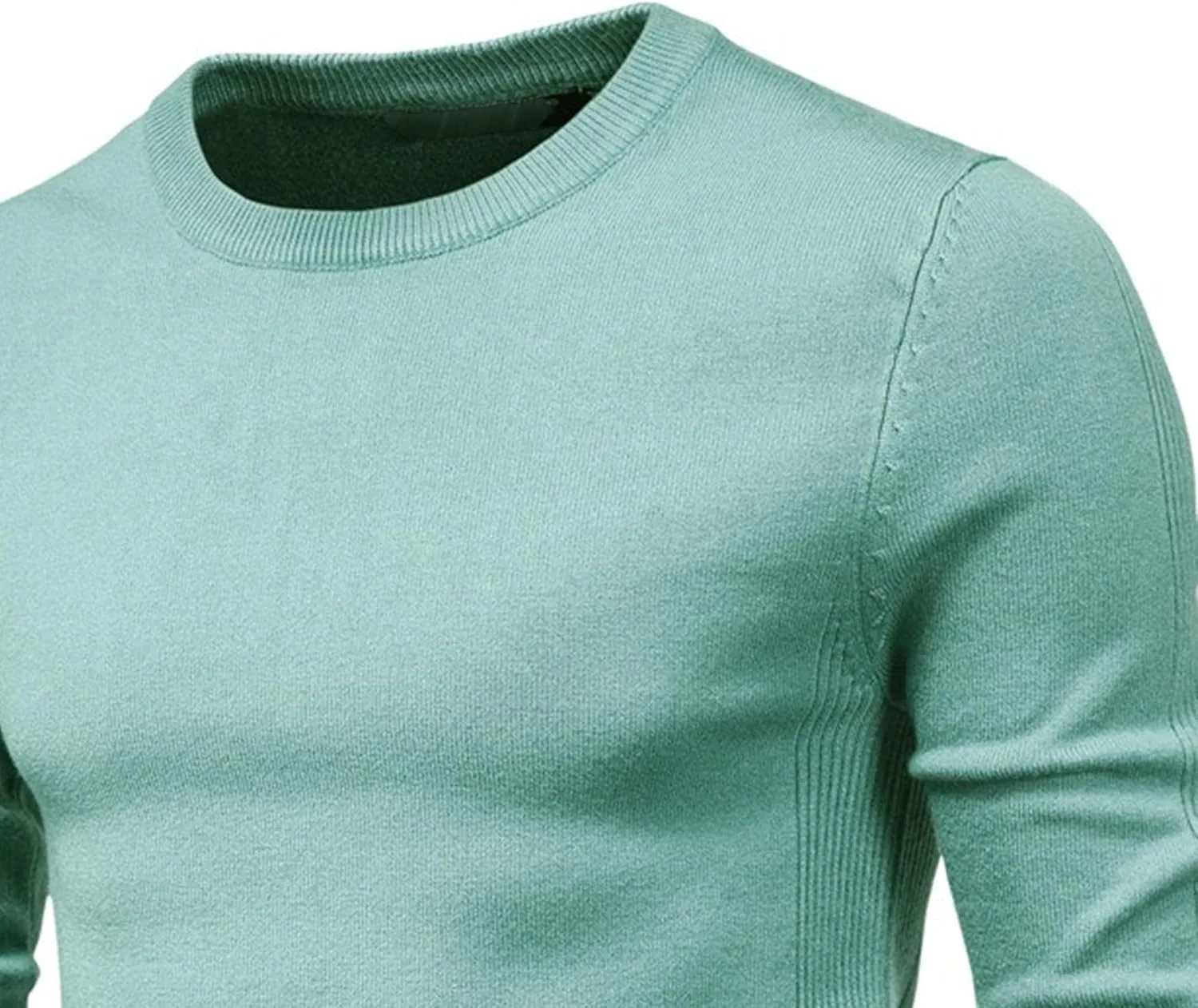 Мужской свитер с круглым вырезом Slim Fit — фото 2