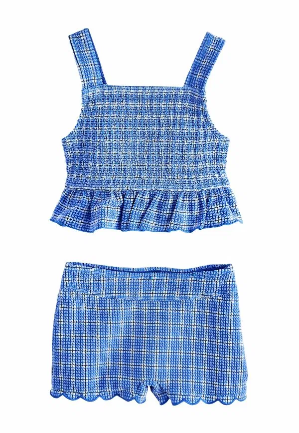 Укороченные шорты стандартного кроя Next, Blue Gingham Texture