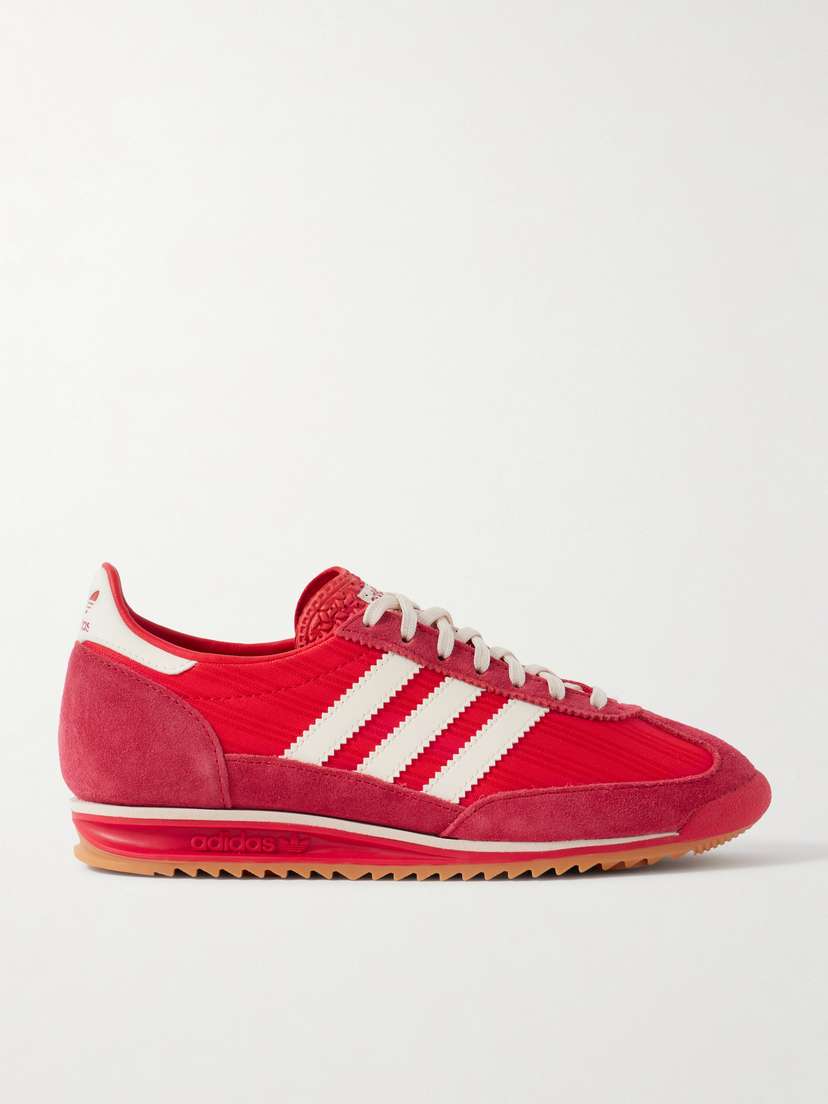 Кроссовки Sl 72 og из замши и нейлона с кожаной отделкой Adidas Originals, красный