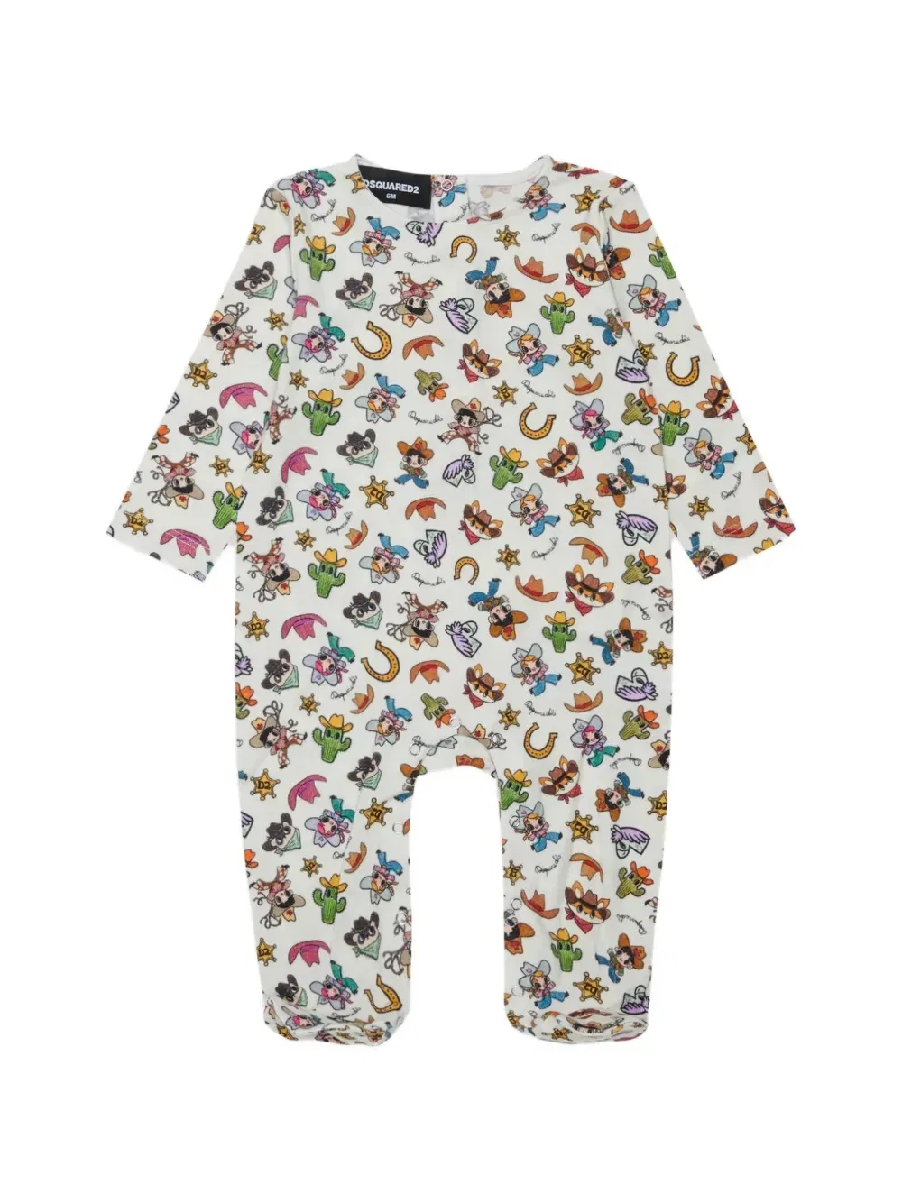 Комбинезон с принтом Dsquared2 Kids, белый
